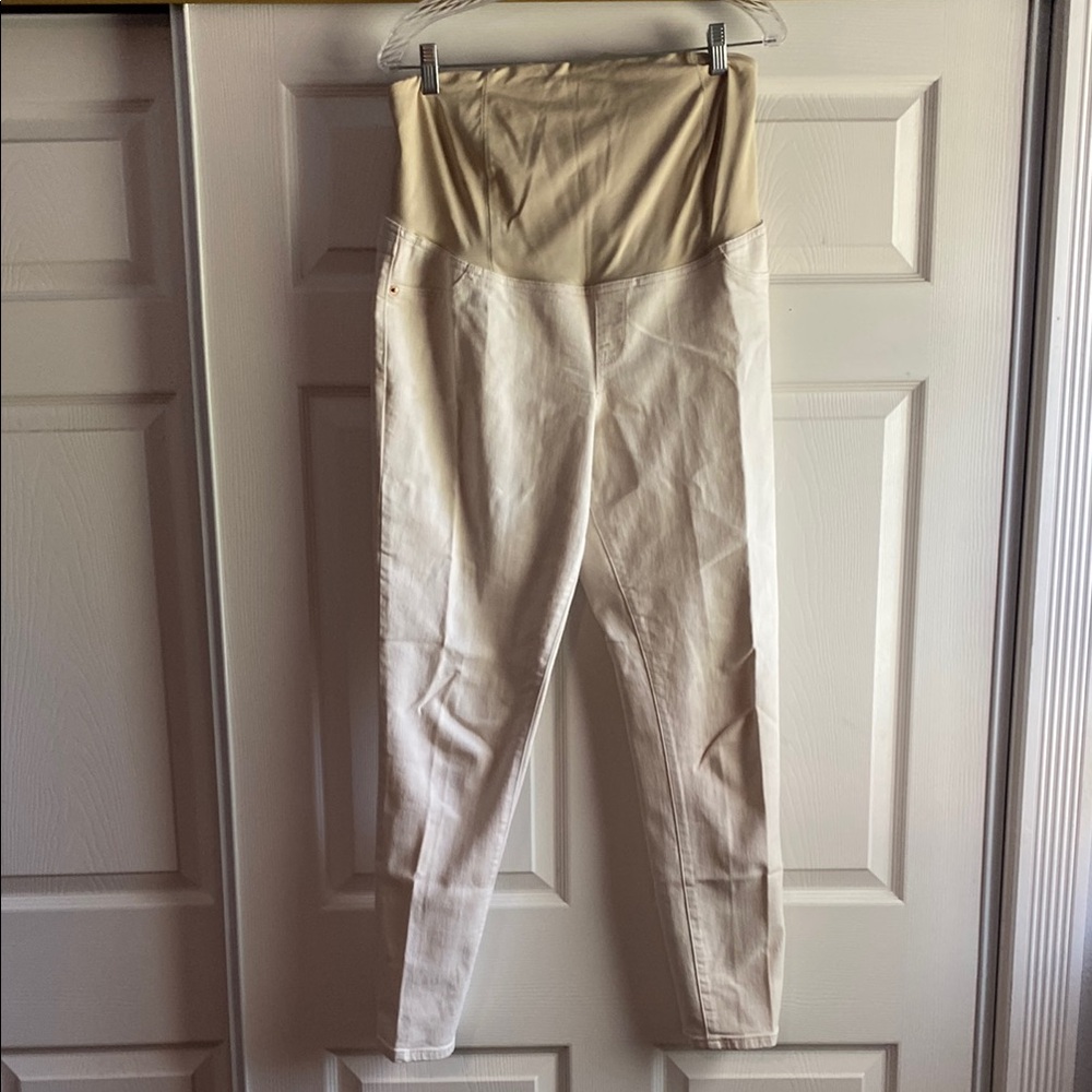 Isabel Cream maternity Pants size 12 skinny leg